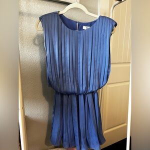 DO+BE Blue Pleated Romper Dress - Size S